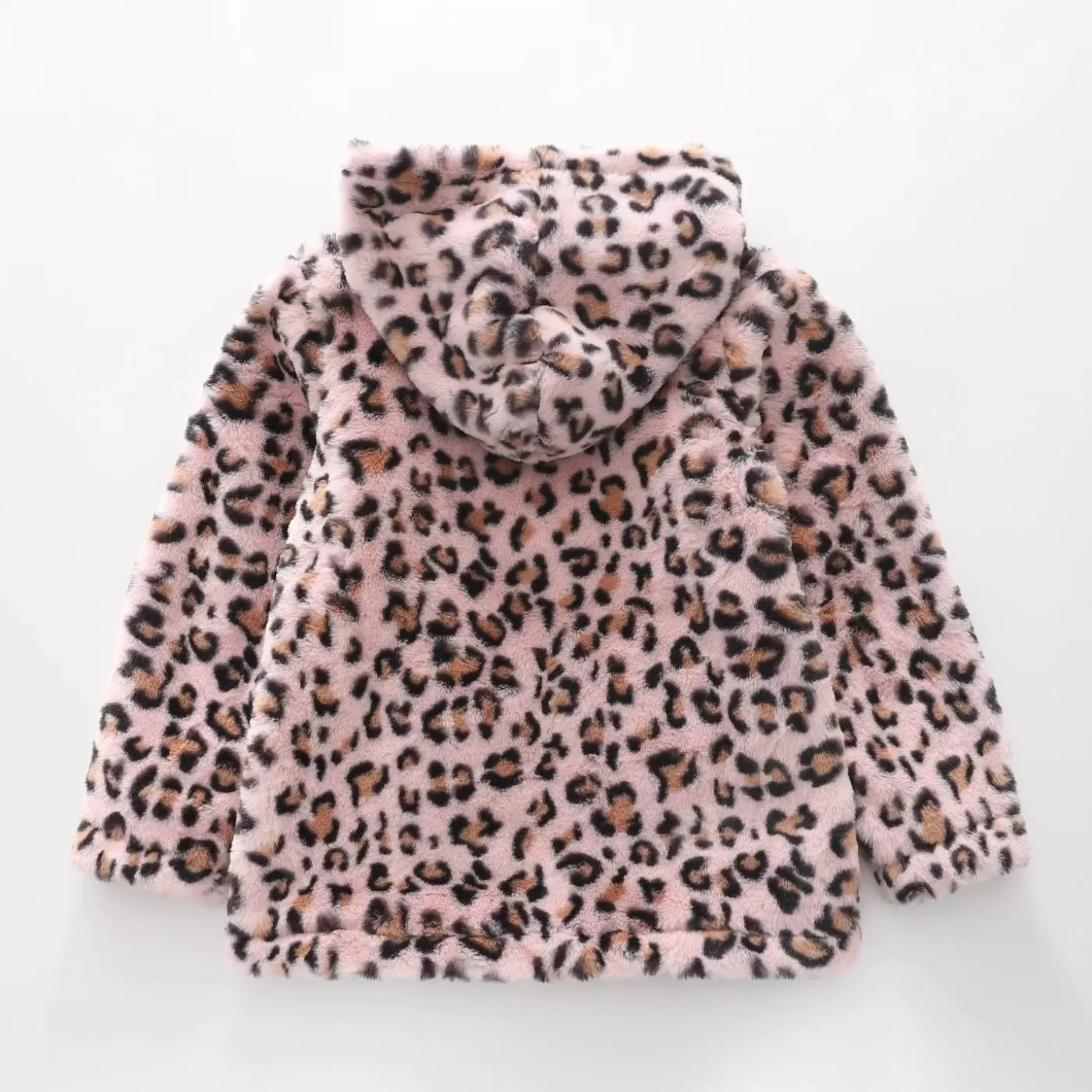 Ollies Place Animal Print, Girls Faux Fur Hooded Jacket< Jackets & Outerwear