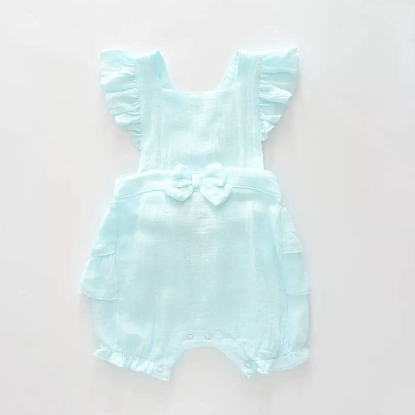 Ollies Place Aqua Cheesecloth Sunsuit< Overalls & Sets