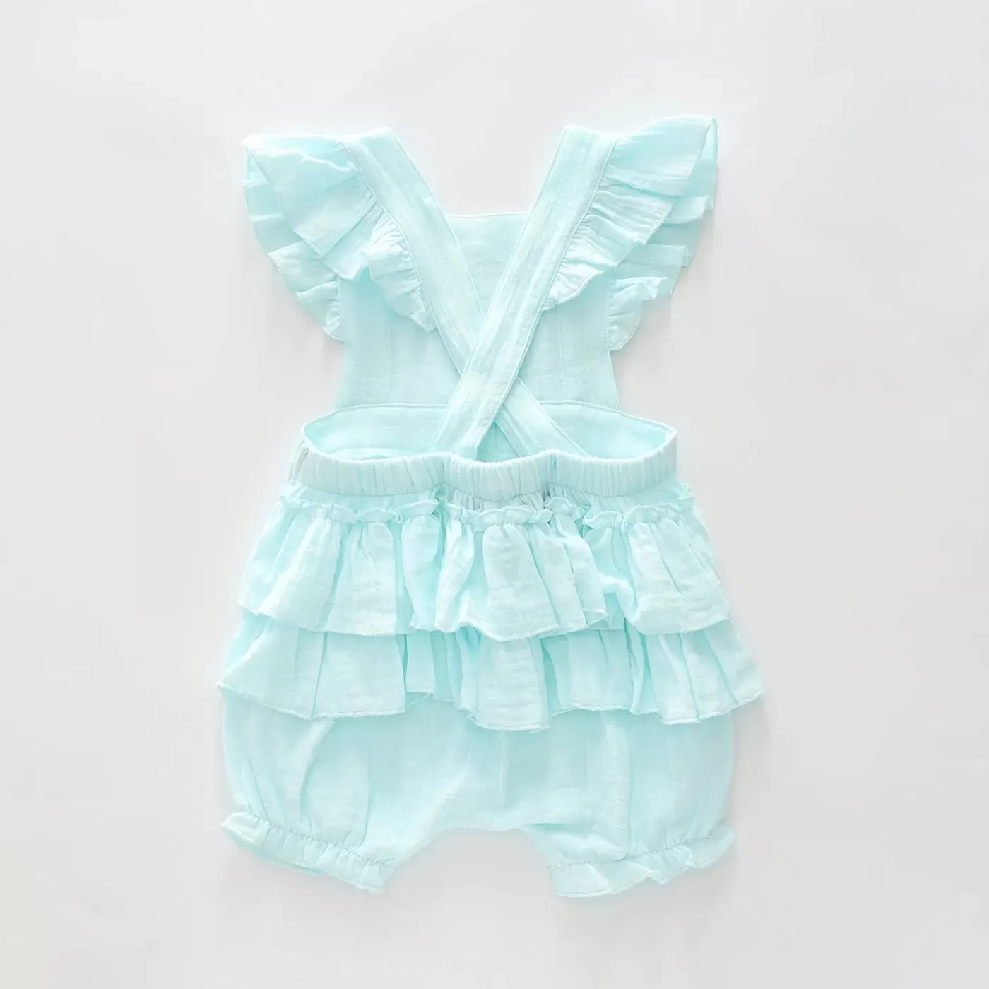 Ollies Place Aqua Cheesecloth Sunsuit< Overalls & Sets