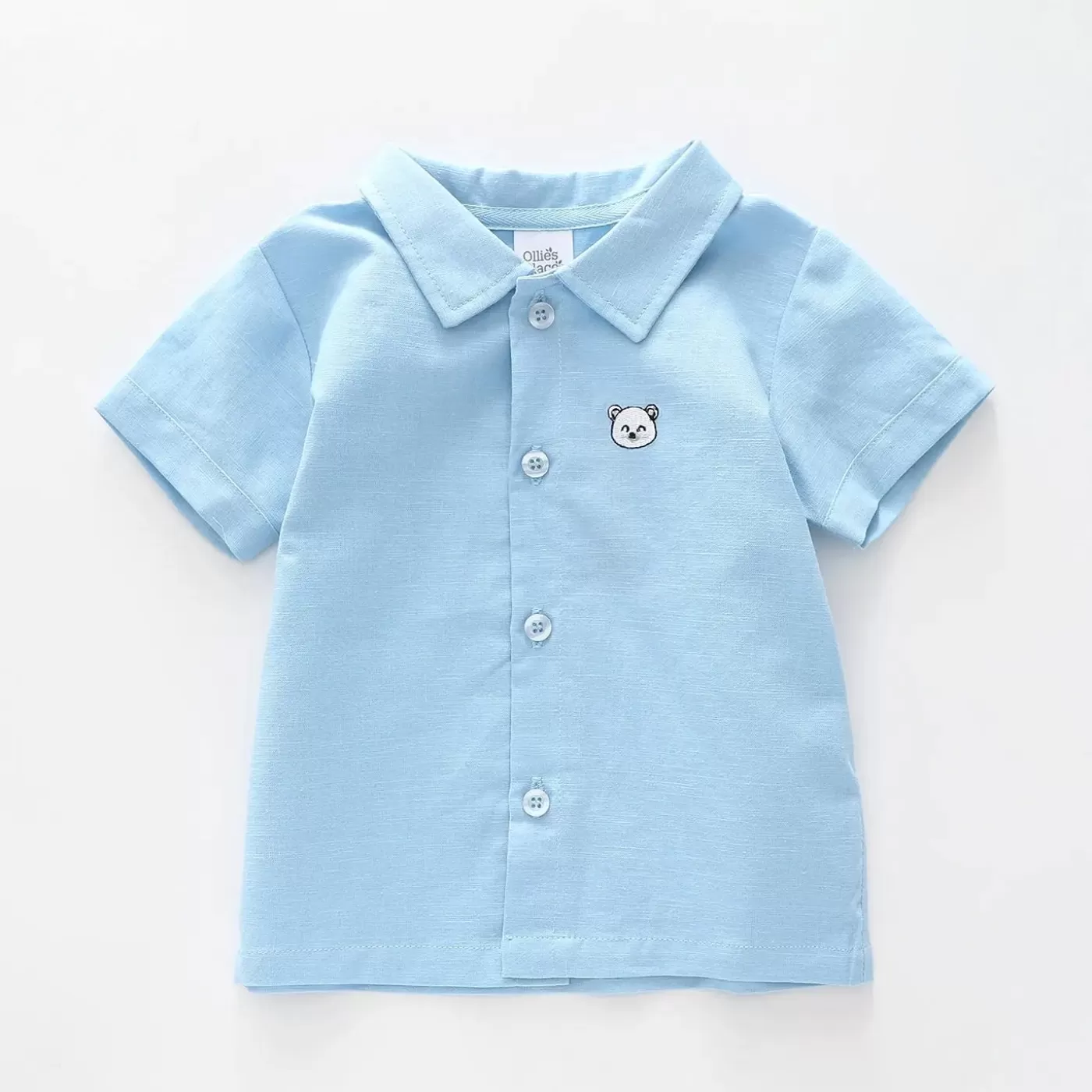 Ollies Place Baby and Infant Boys Bear Button-Down Shirt<BOY Tops & T-Shirts