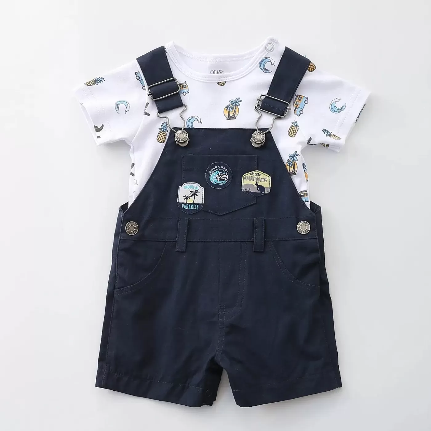 Ollies Place Baby Boy Travel Woven Overall Set<BOY Overalls & Sets | Jackets & Outerwear