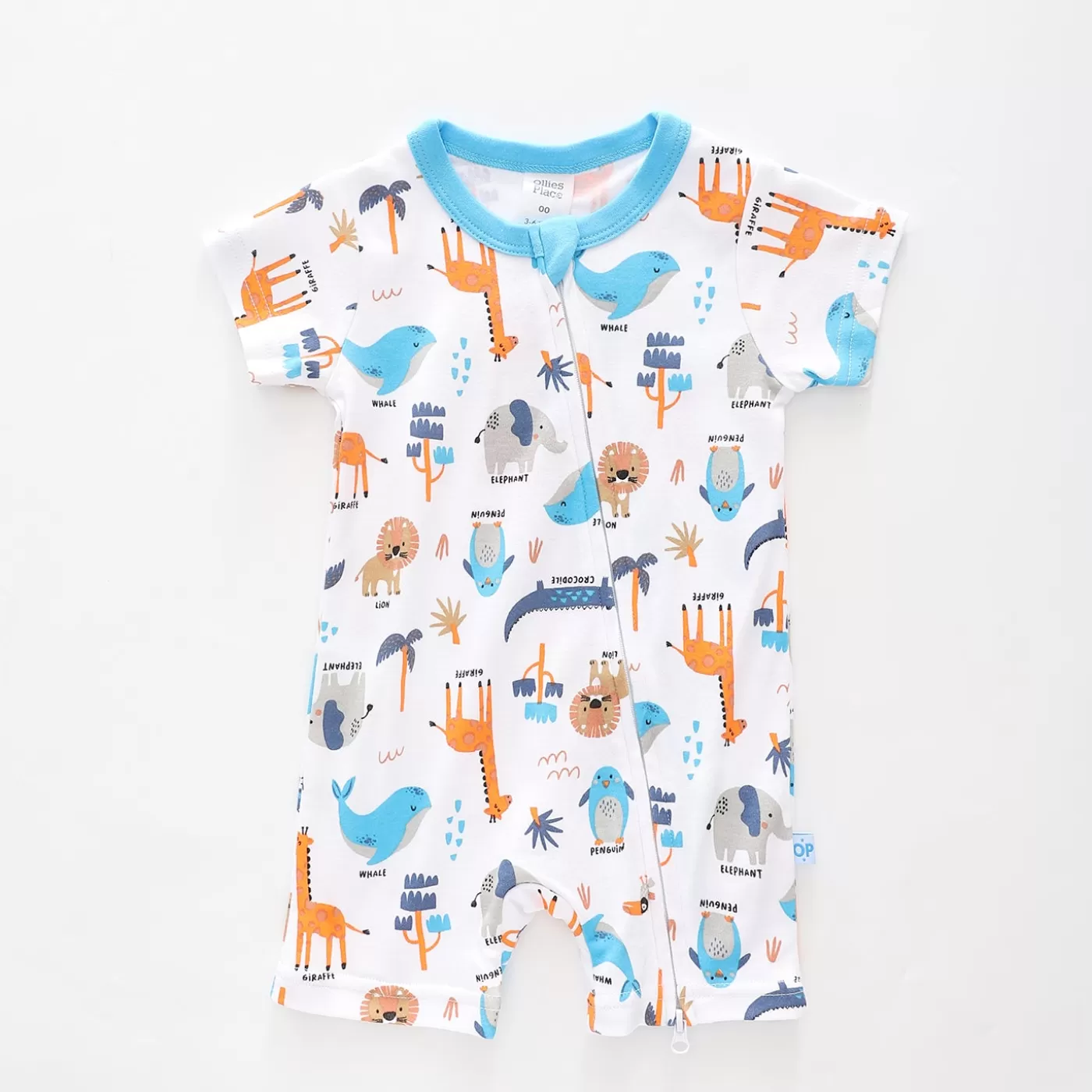 Ollies Place Baby Boys Animal Adventure Romper<BOY Rompers