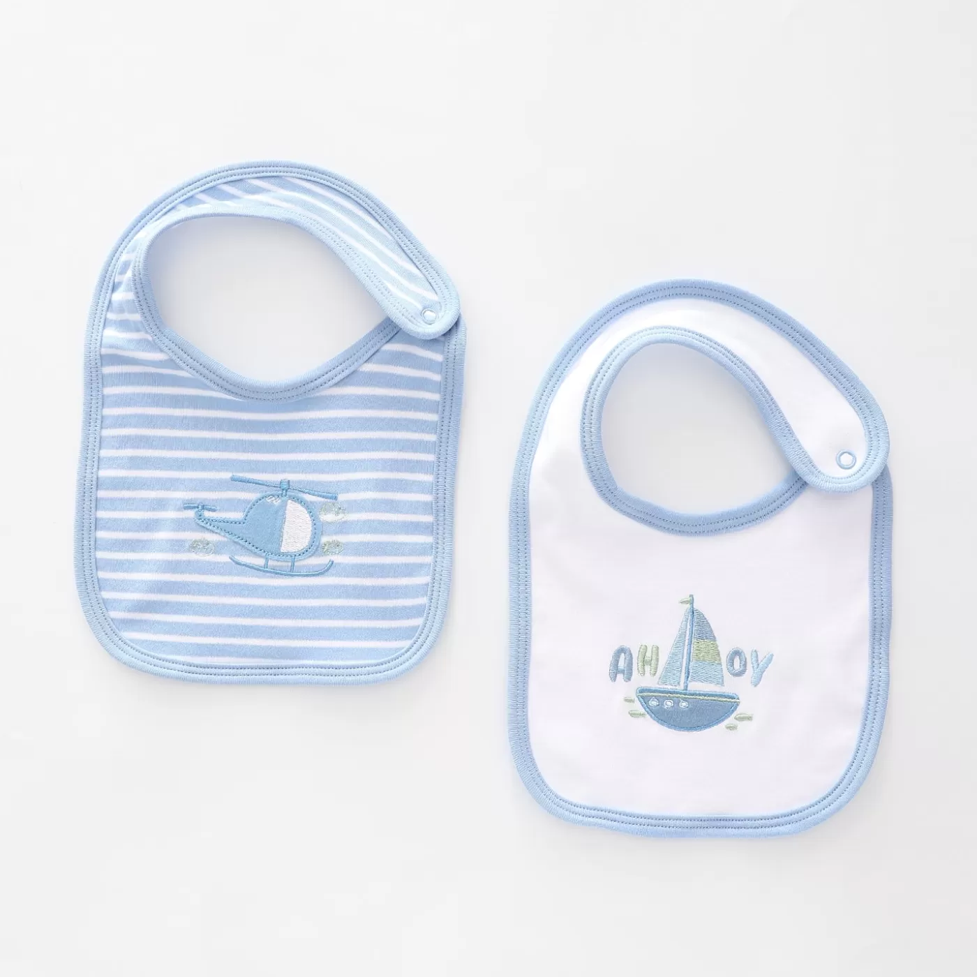 Ollies Place Baby Boys Aye Aye Captain Bib Set<BOY Accessories | Prem