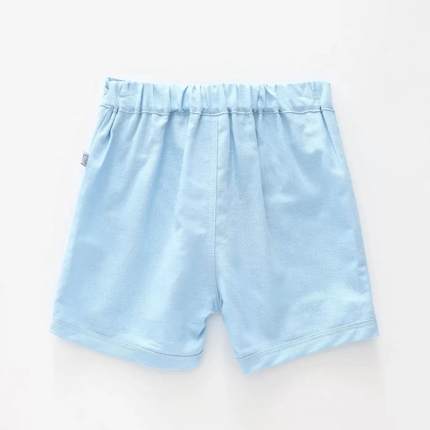 Ollies Place Baby Boys Blue Linen Shorts<BOY Shorts