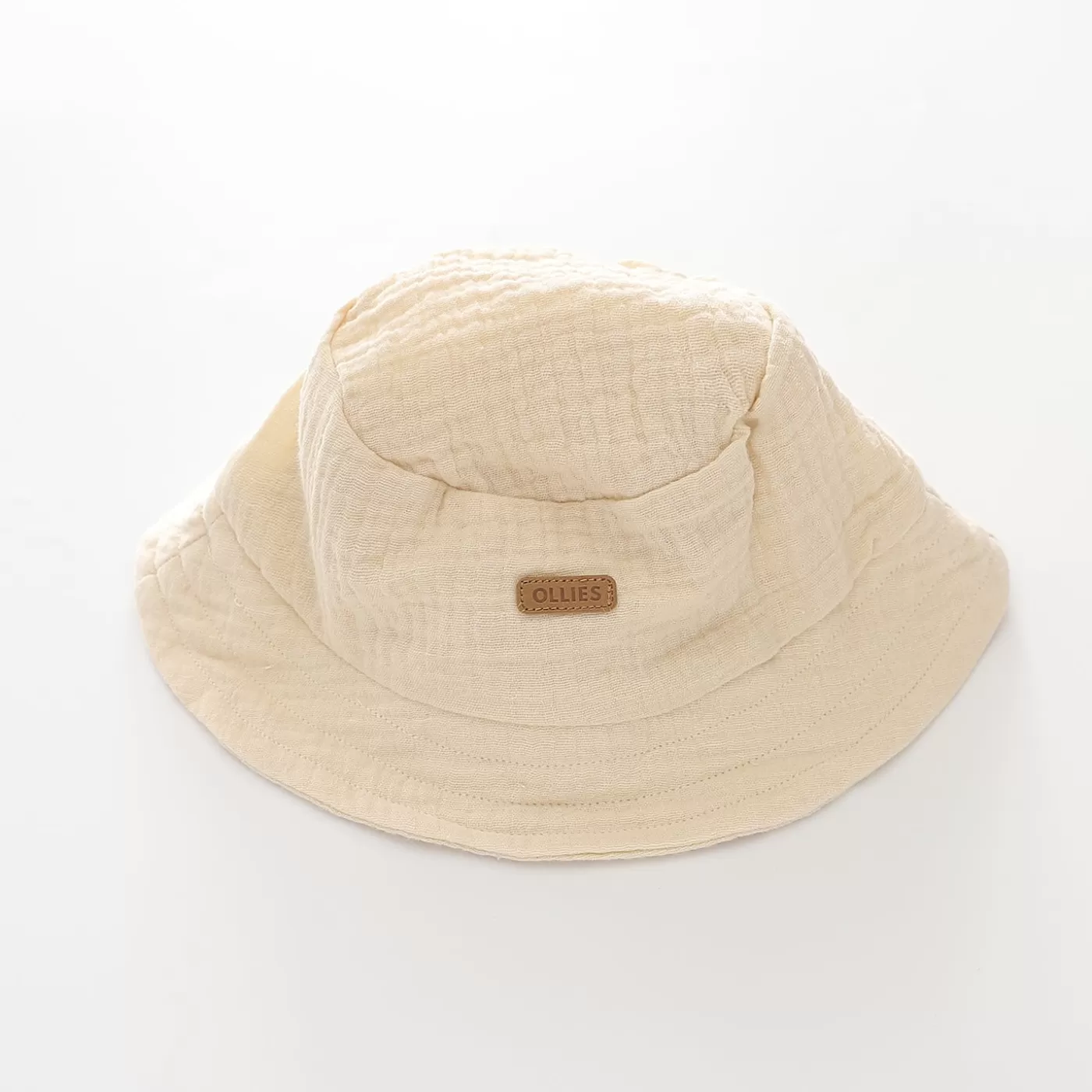 Ollies Place Baby Boys Cream Cheesecloth Bucket Hat< Hats & Beanies