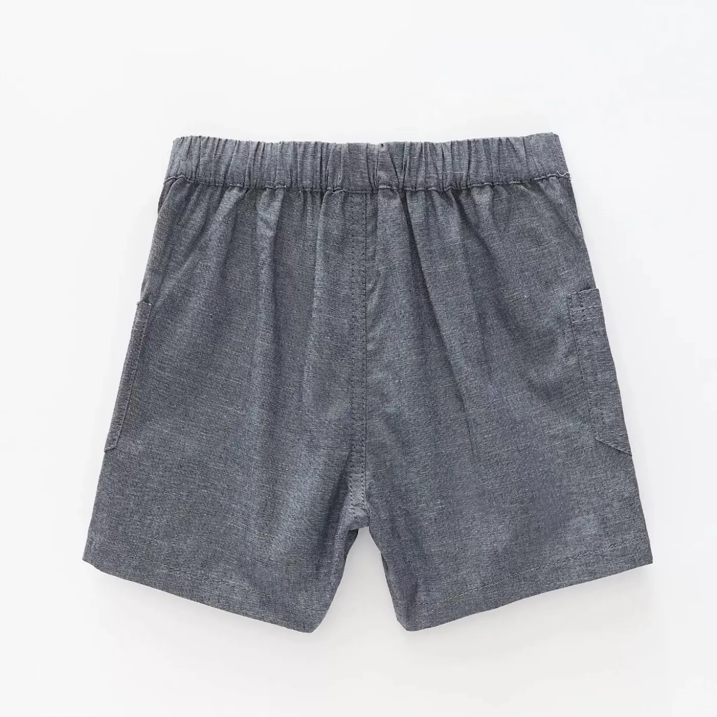 Ollies Place Baby Boys Dark Chambray Denim Shorts<BOY Shorts