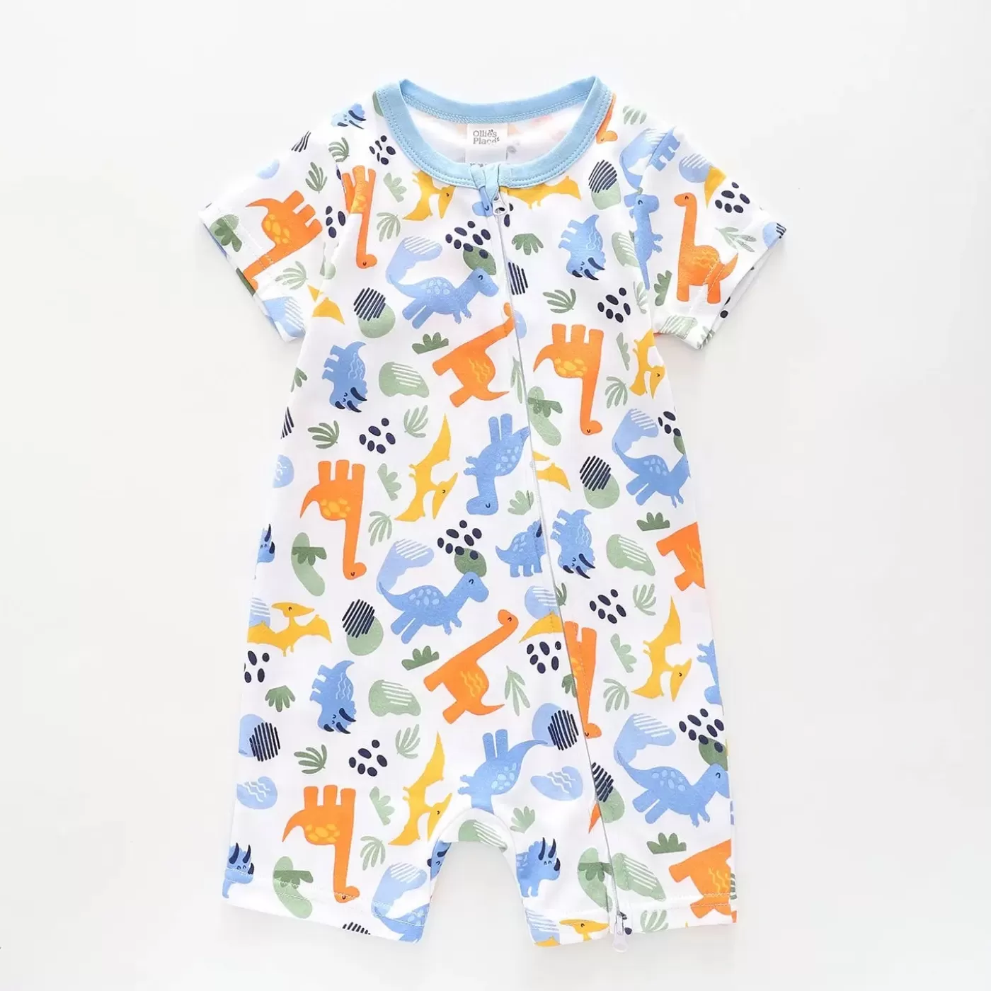 Ollies Place Baby Boys Dino Print Romper<BOY Rompers | 3-6M