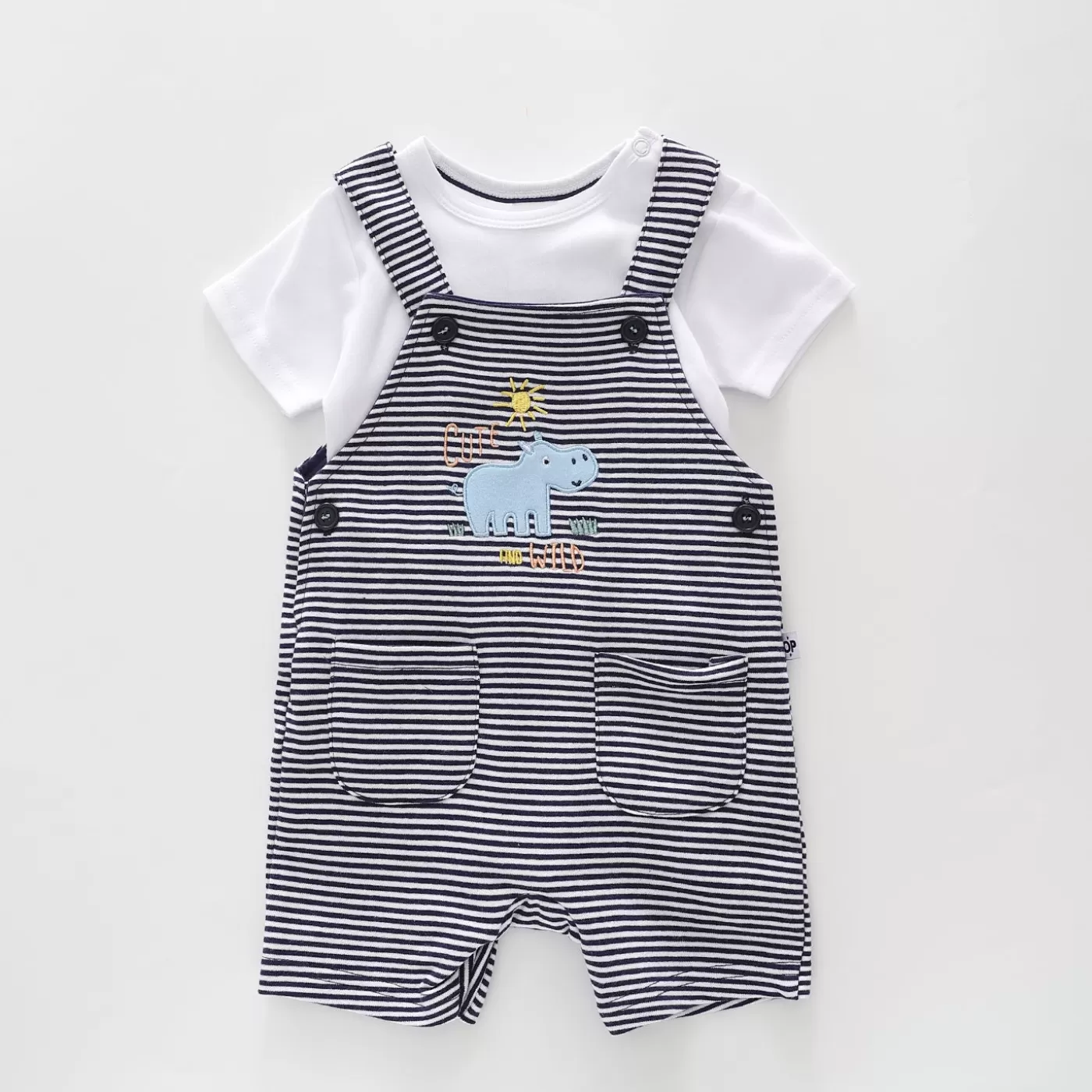 Ollies Place Baby Boys, Ellie and Friends Shortalls Set<BOY Overalls & Sets