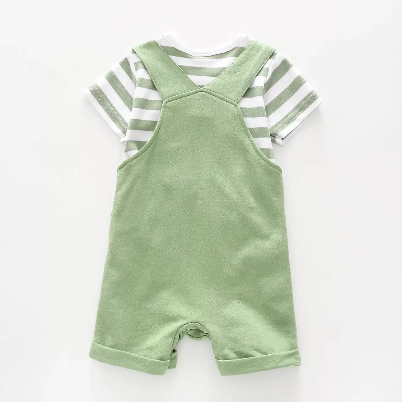 Ollies Place Baby Boys Green Dino Overalls 2 Piece Set<BOY Overalls & Sets | 3-6M