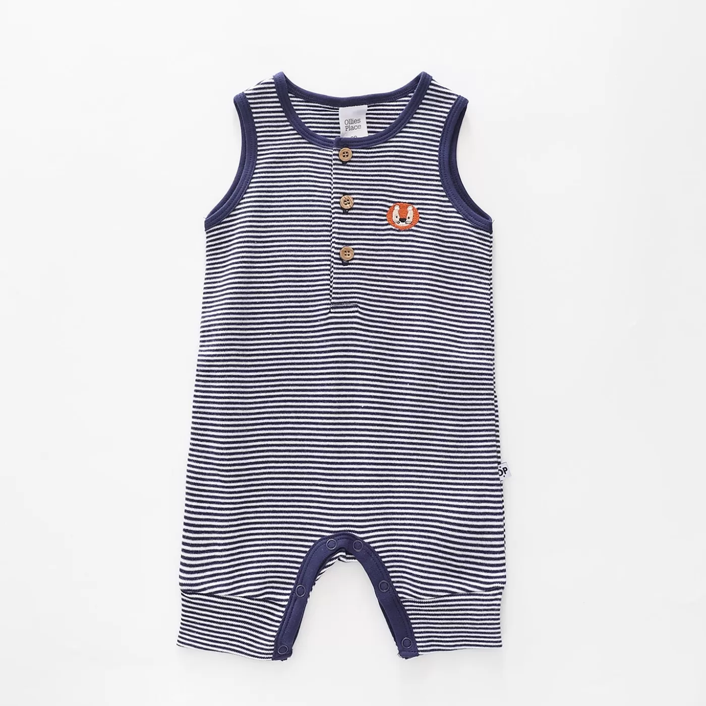 Ollies Place Baby Boys, Hipster Lion Romper<BOY Rompers