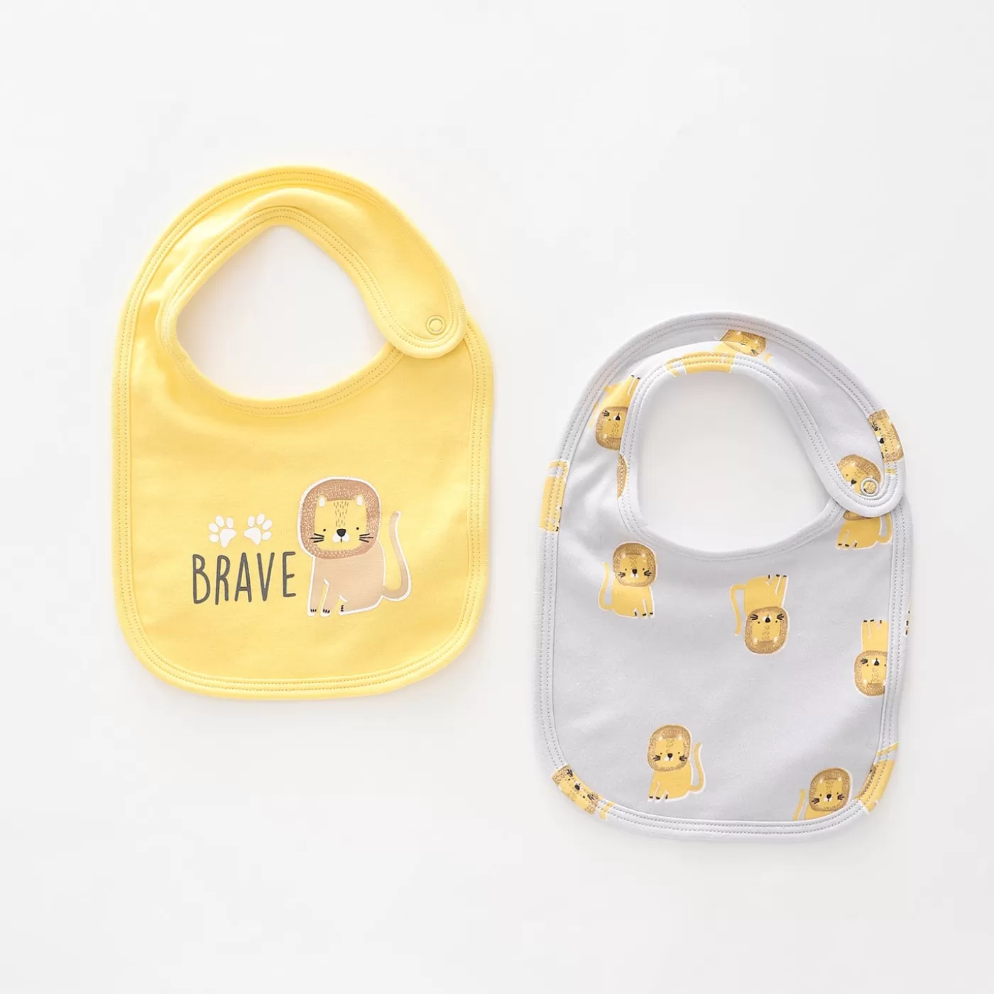 Ollies Place Baby Boys Lion & Cheetah Bib Set<BOY Accessories