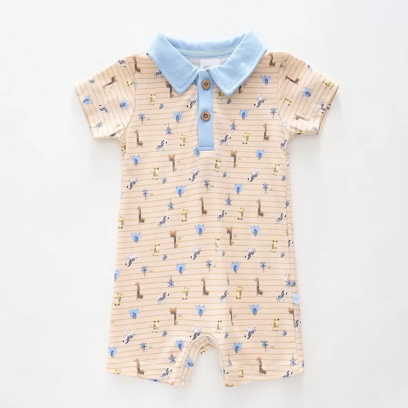 Ollies Place Baby Boys, Love Mum and Dad Collared Romper<BOY Rompers