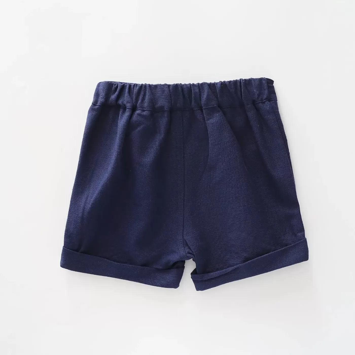 Ollies Place Baby Boys Navy Blue Woven Shorts<BOY Shorts