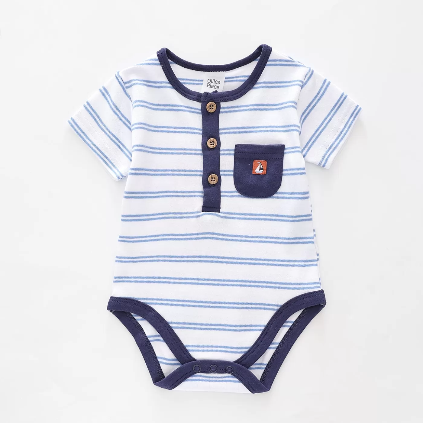 Ollies Place Baby Boys Nicely Nautical Bodysuit<BOY Bodysuits