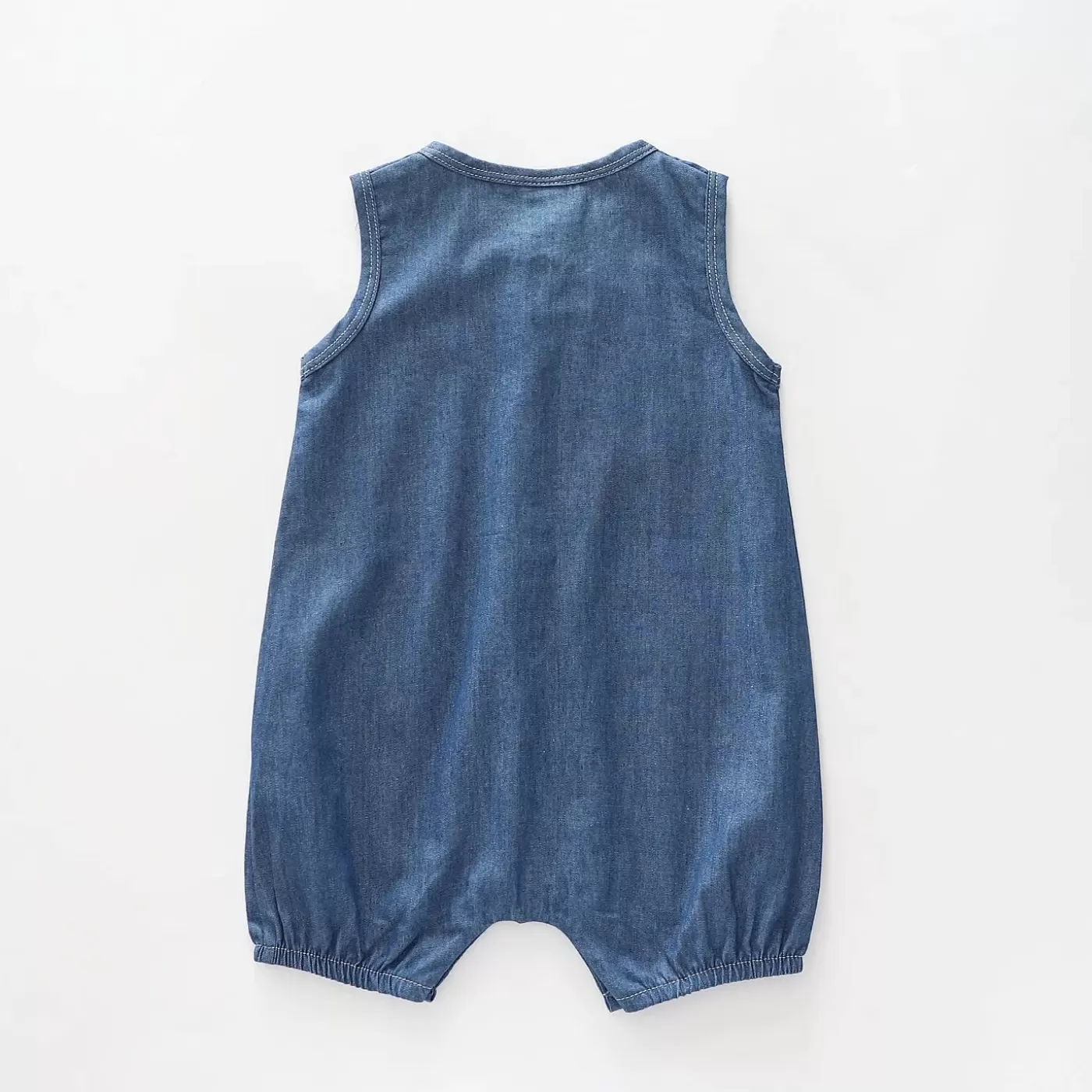 Ollies Place Baby Boys Sleeveless Chambray Romper<BOY Overalls & Sets