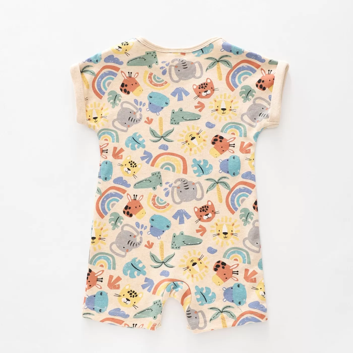 Ollies Place Baby Boys Sunshine Safari Short Romper<BOY Rompers