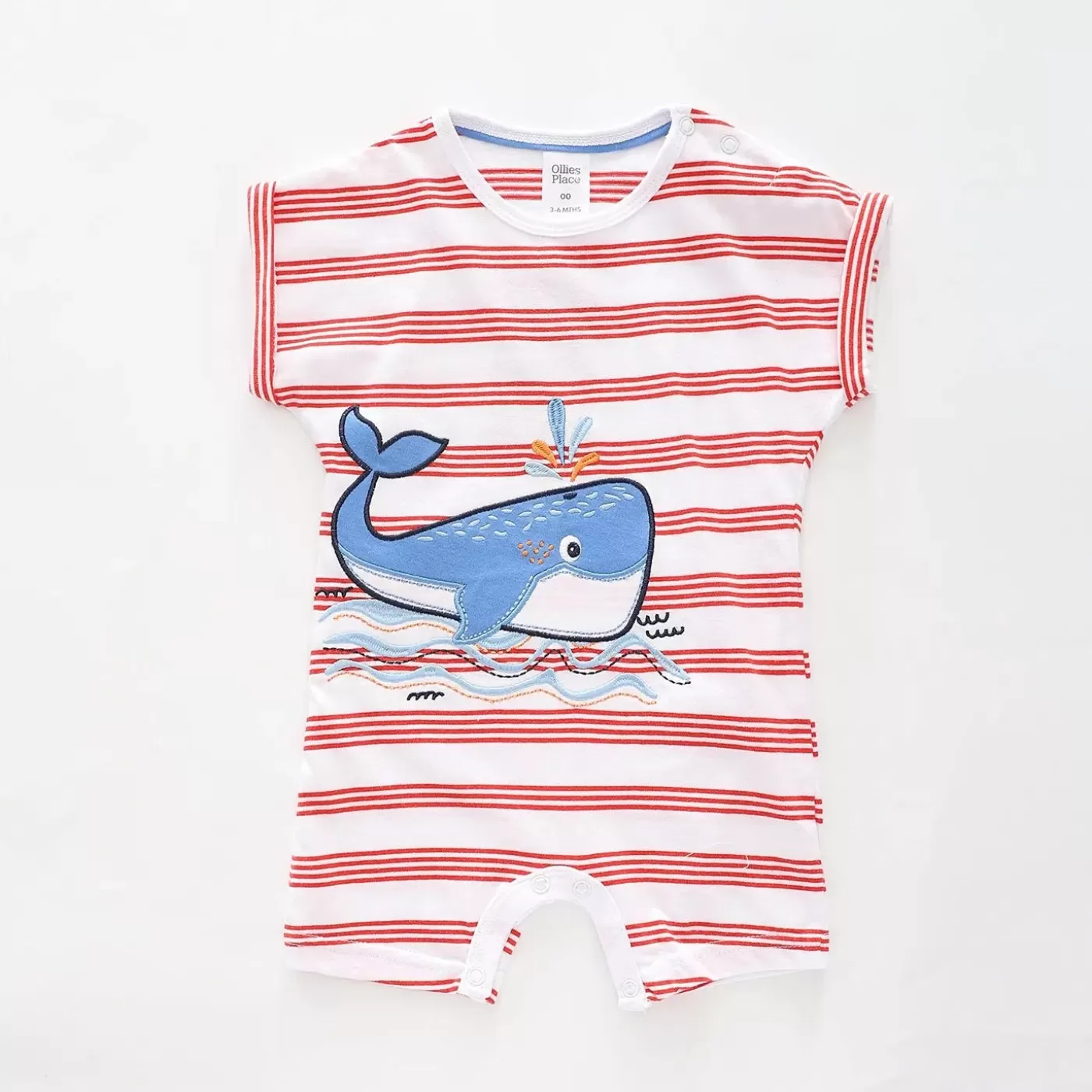 Ollies Place Baby Boys, Whaley Cute Short Romper<BOY Rompers