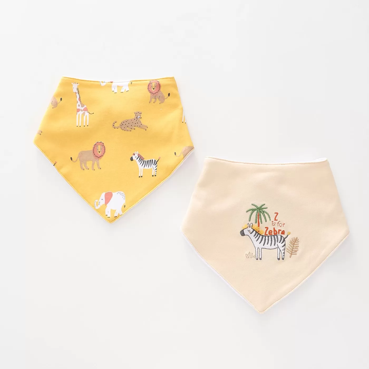 Ollies Place Baby Boys, Zoo-fari Bandana Bib Set<BOY Accessories