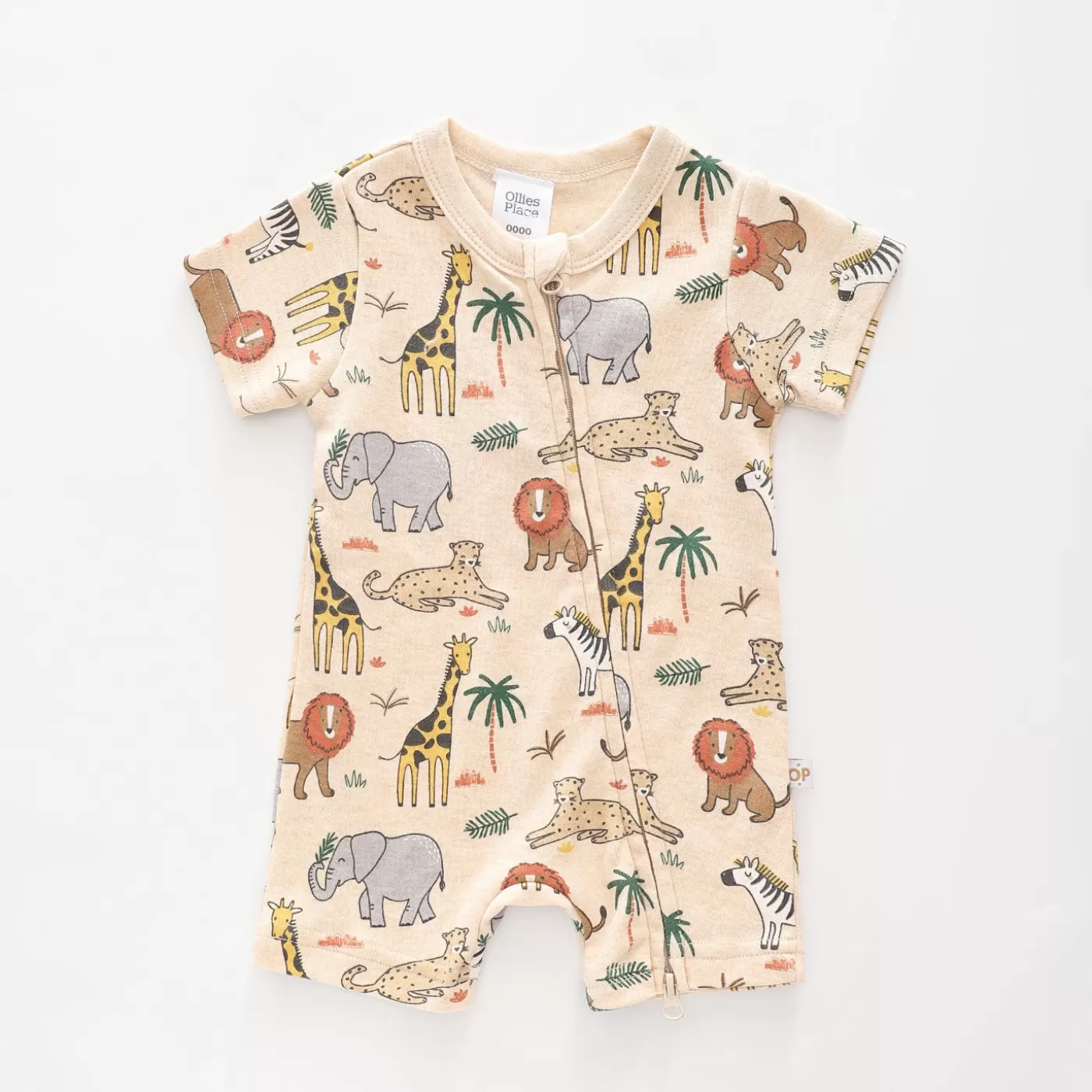 Ollies Place Baby Boys Zoo-fari Romper<BOY Rompers