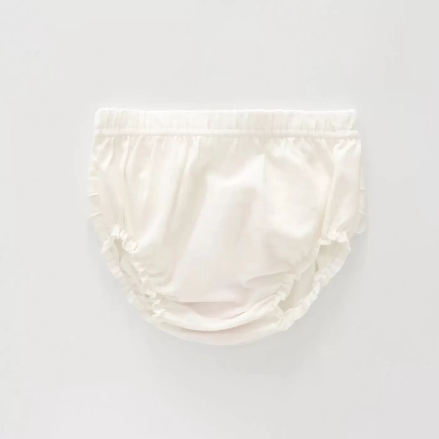 Ollies Place Baby Girl Ruffle Ivory Bloomer< Pants & Leggings