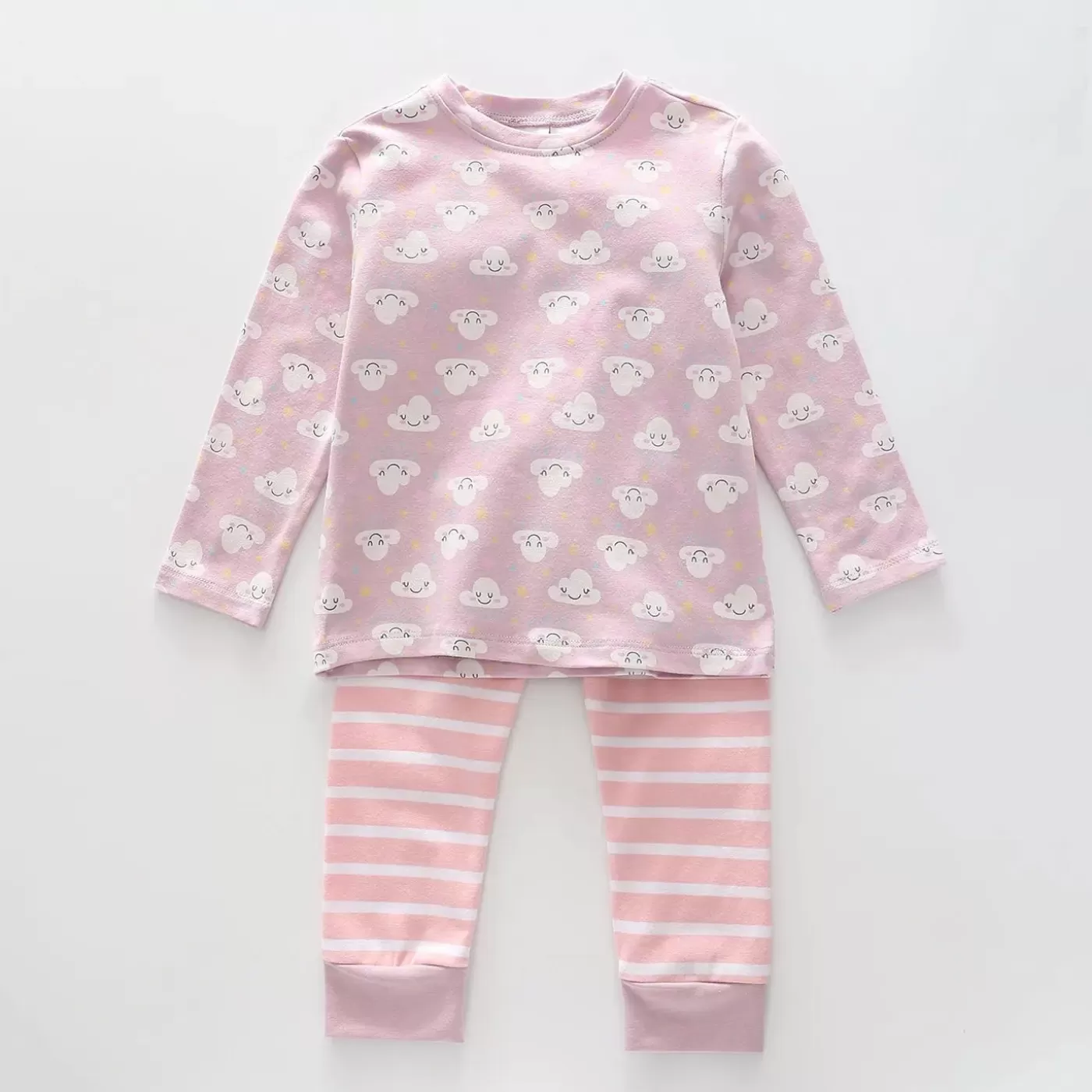 Ollies Place Baby Girls' All Over Cloud Print Pyjama Set< Sleepwear | 3-6M