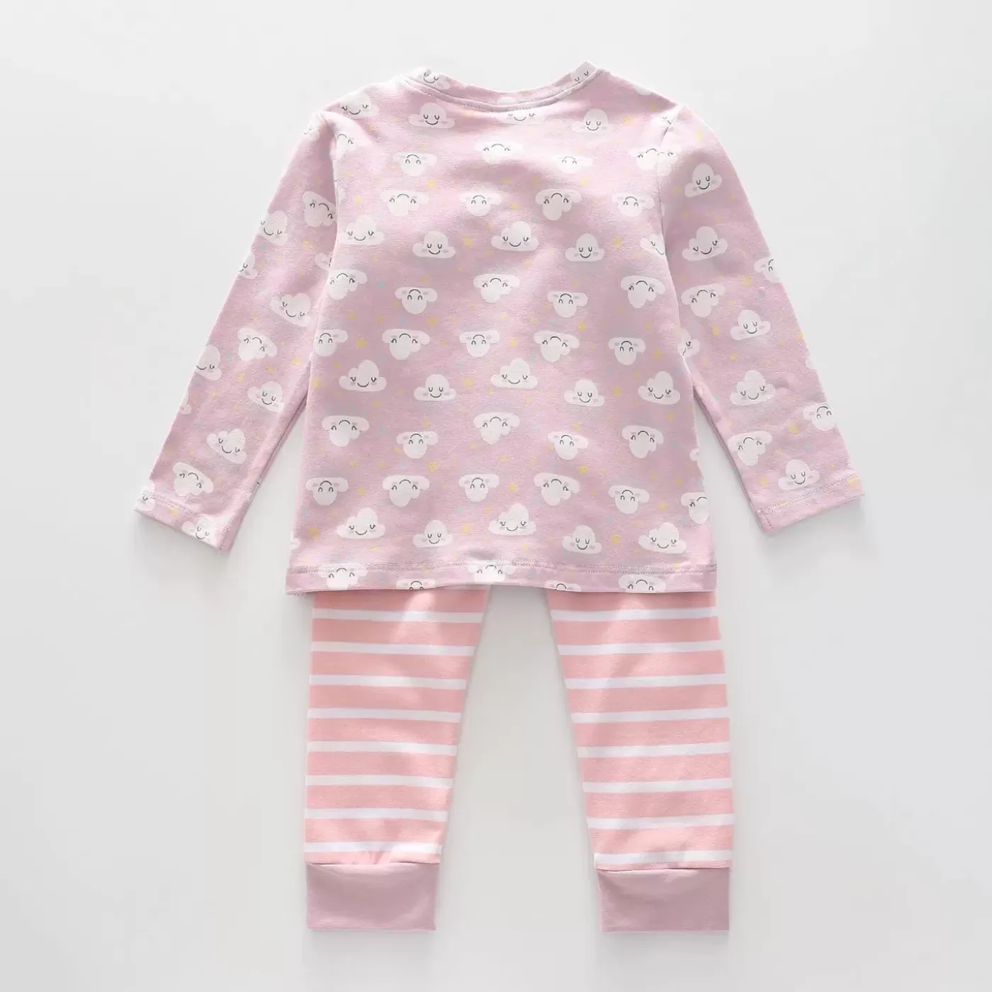 Ollies Place Baby Girls' All Over Cloud Print Pyjama Set< Sleepwear | 3-6M