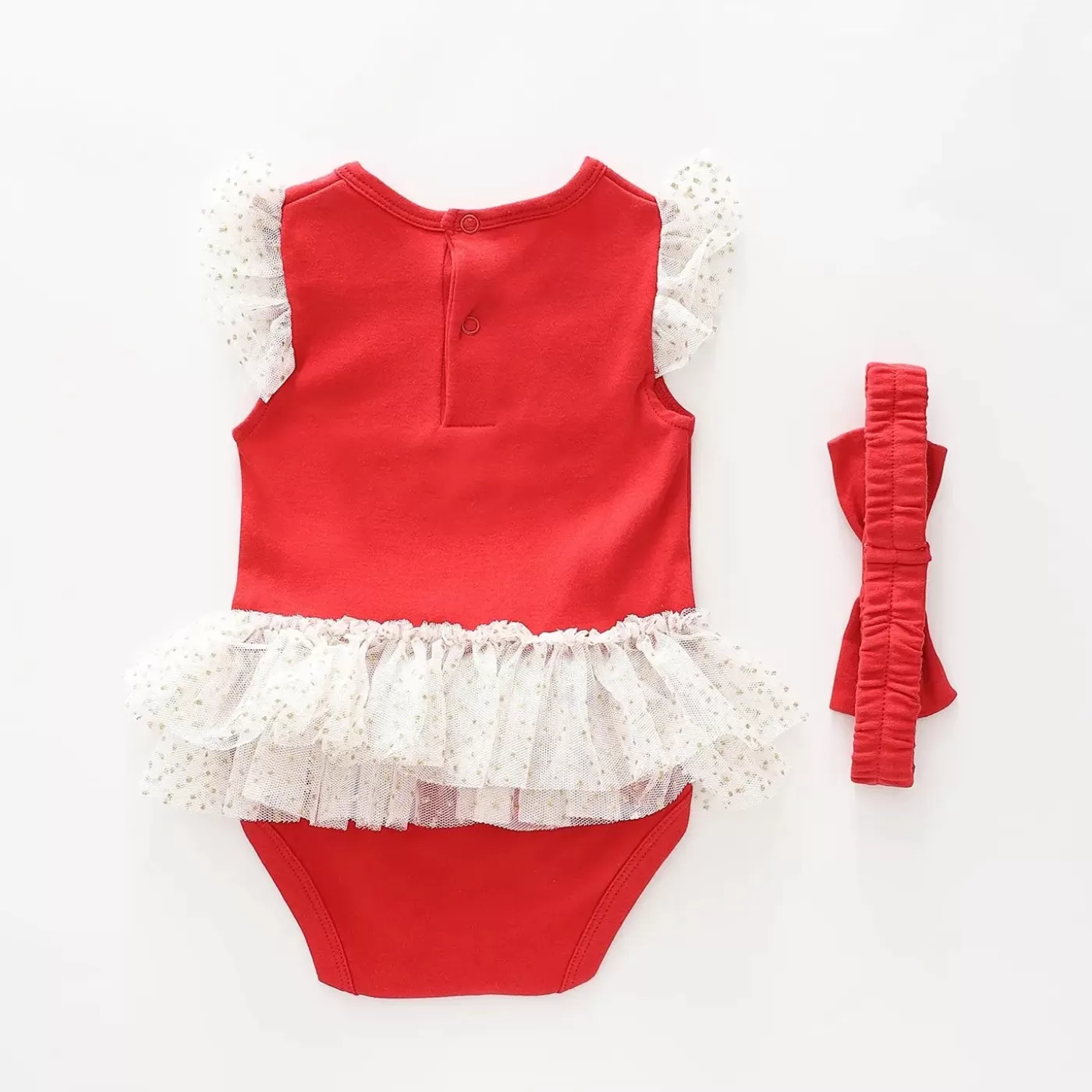 Ollies Place Baby Girls Christmas Bodysuit Set< Dresses