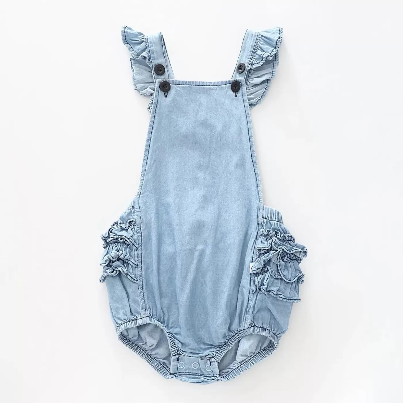 Ollies Place Baby Girls Denim Sunsuit Romper< Overalls & Sets