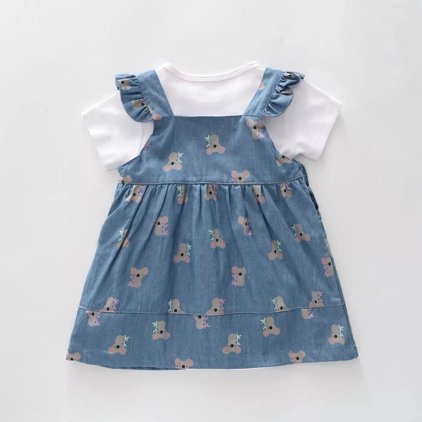 Ollies Place Baby Girls Koala Pinafore Set< Dresses