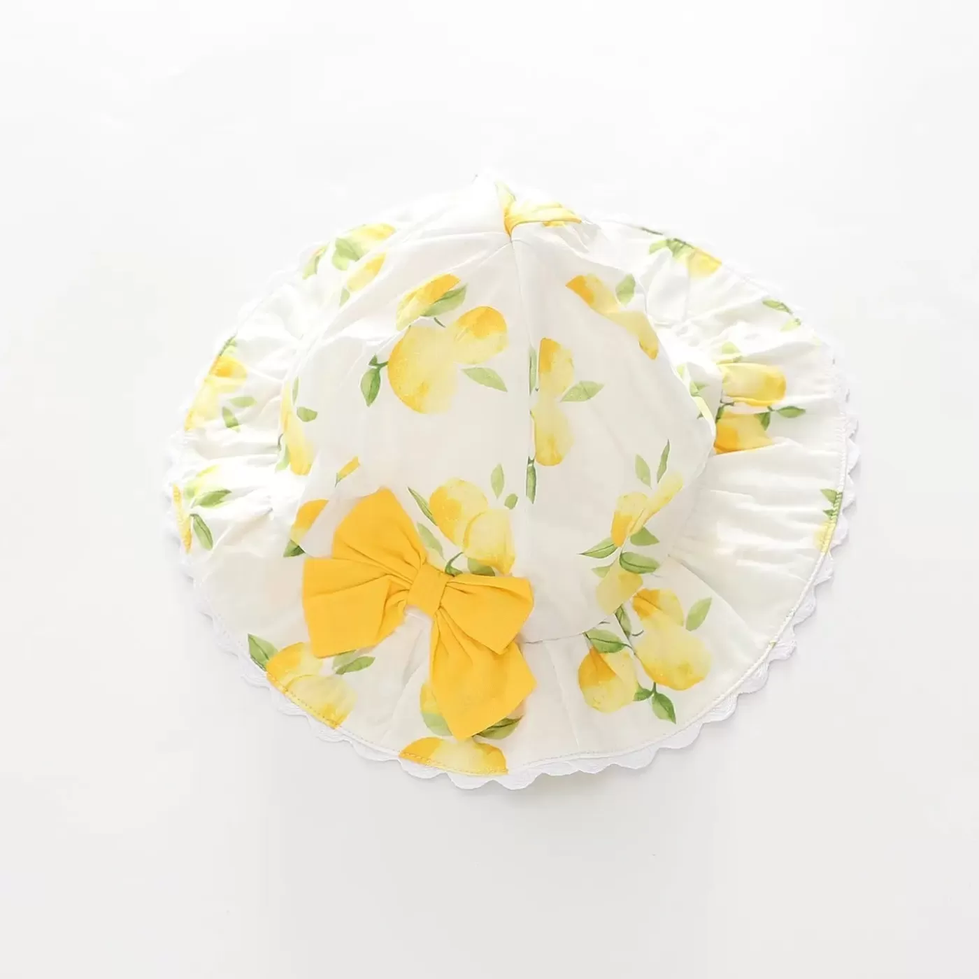 Ollies Place Baby Girls, Lemon Print Sun Hat< 6-12M | Hats & Beanies