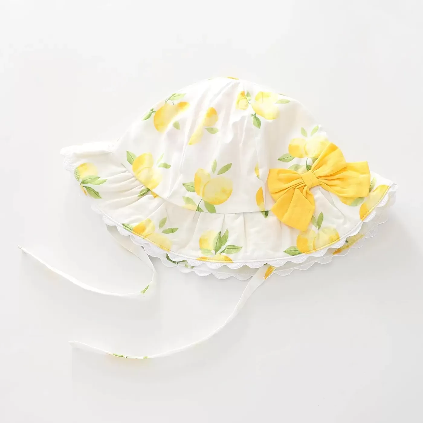 Ollies Place Baby Girls, Lemon Print Sun Hat< 6-12M | Hats & Beanies