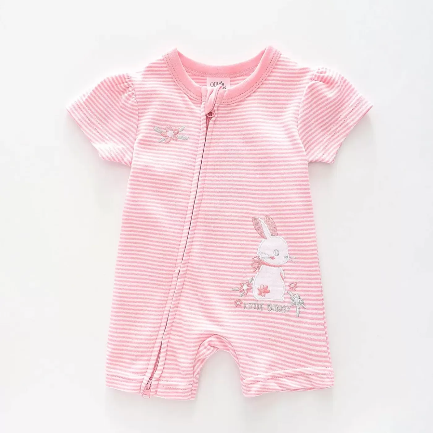 Ollies Place Baby Girls Little Bunny Summer Bodysuit< Rompers | 3-6M