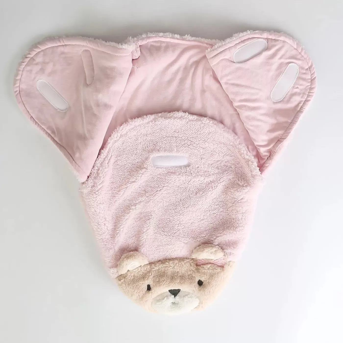 Ollies Place Baby Girls' Pink Teddy Bear Swaddle Wrap< Sleepwear | 6-12M