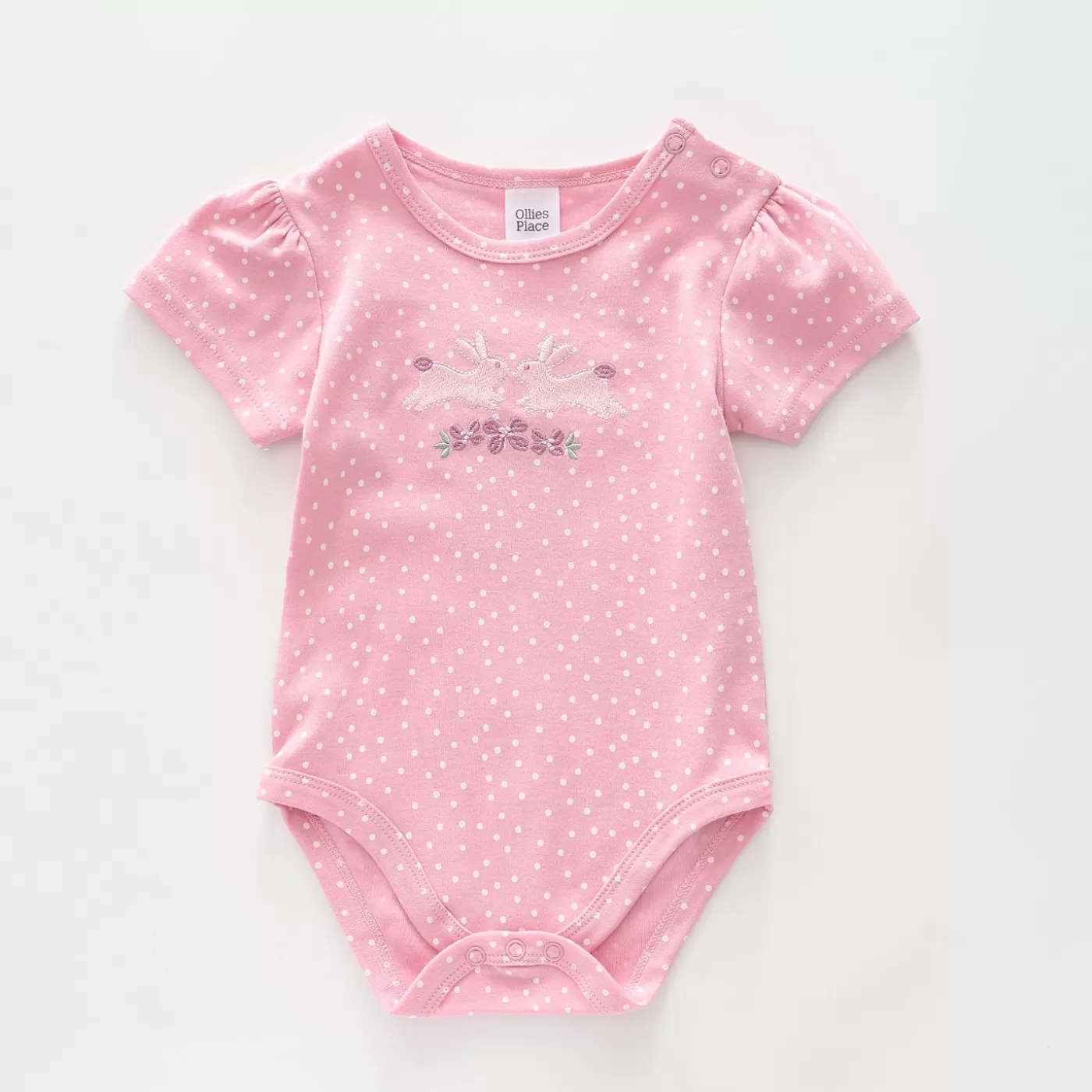 Ollies Place Baby Girls, Summer Bunny Bodysuit< Bodysuits