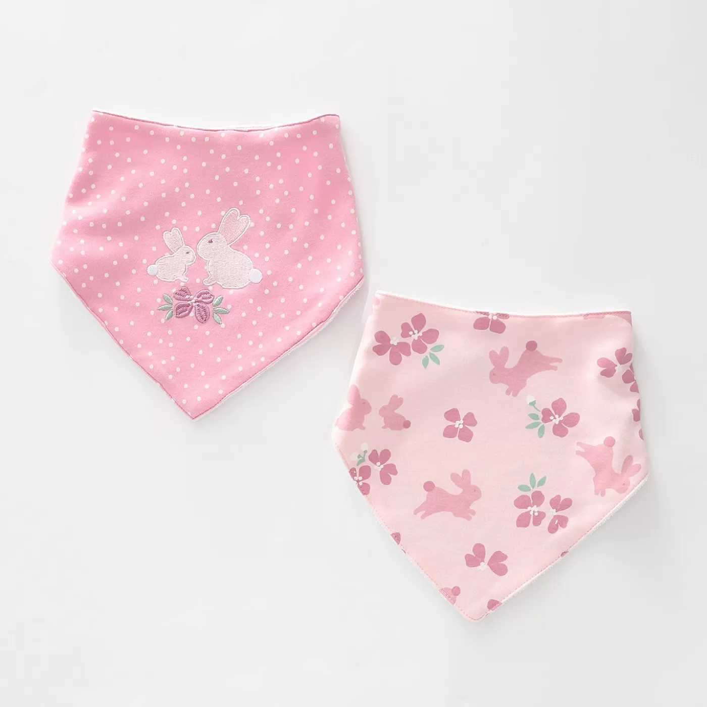 Ollies Place Baby Girls, Summer Bunny 2pc Bandana Bib Set< All Accessories