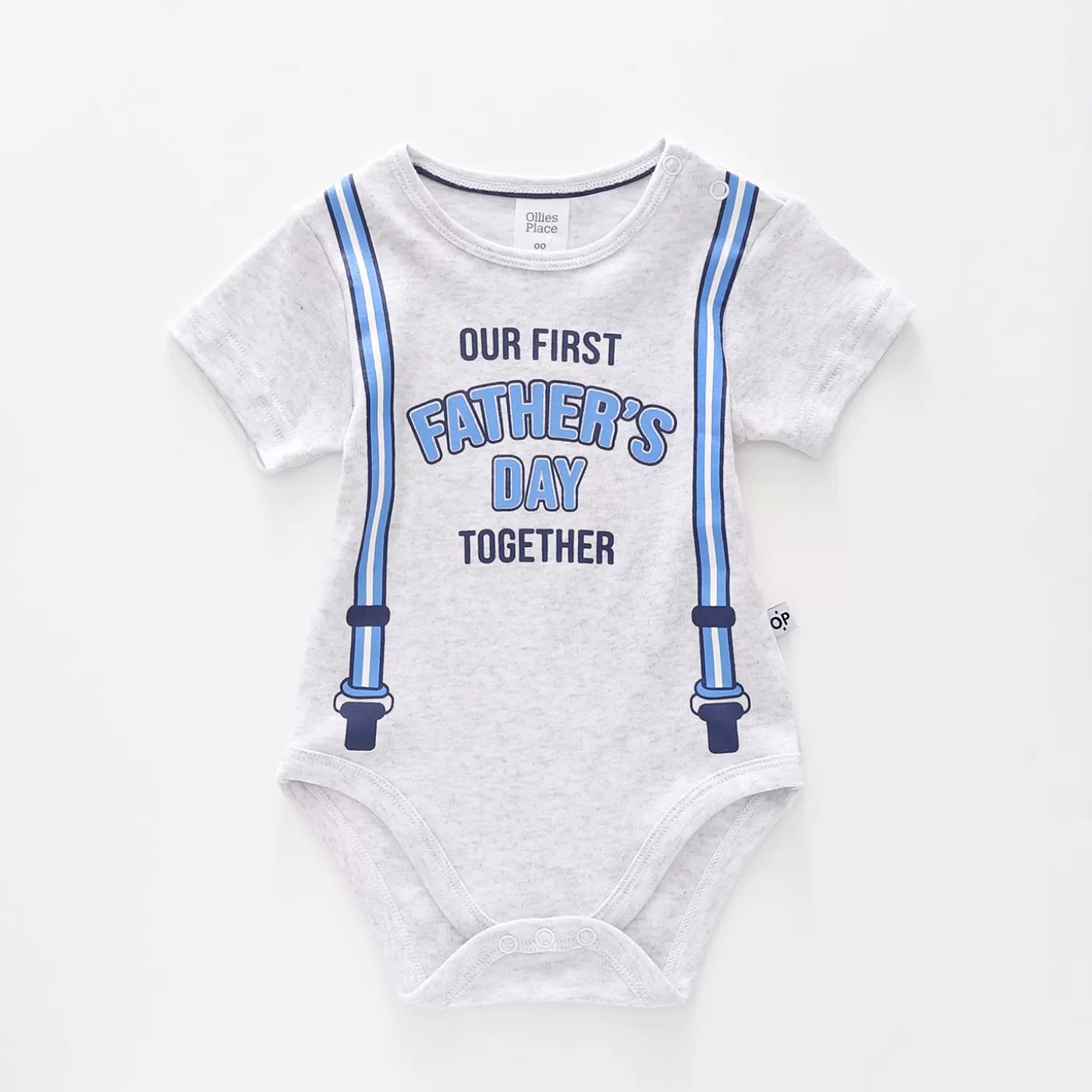 Ollies Place Baby Slogan Bodysuit, Our First Fathers Day Together<BOY Bodysuits