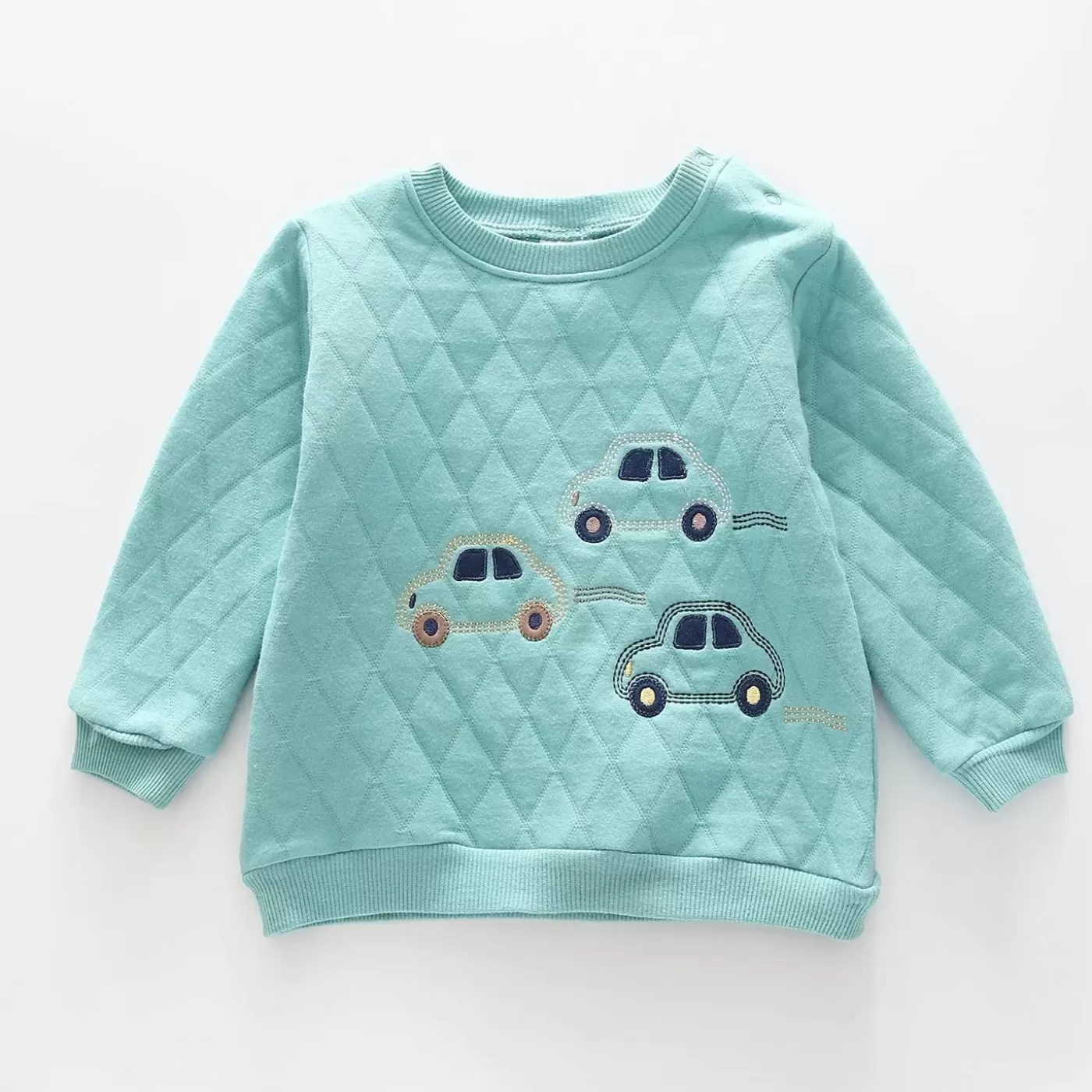 Ollies Place Babys' Vroom Vroom Quilted Jumper<BOY Sweaters & Hoodies | 3-6M