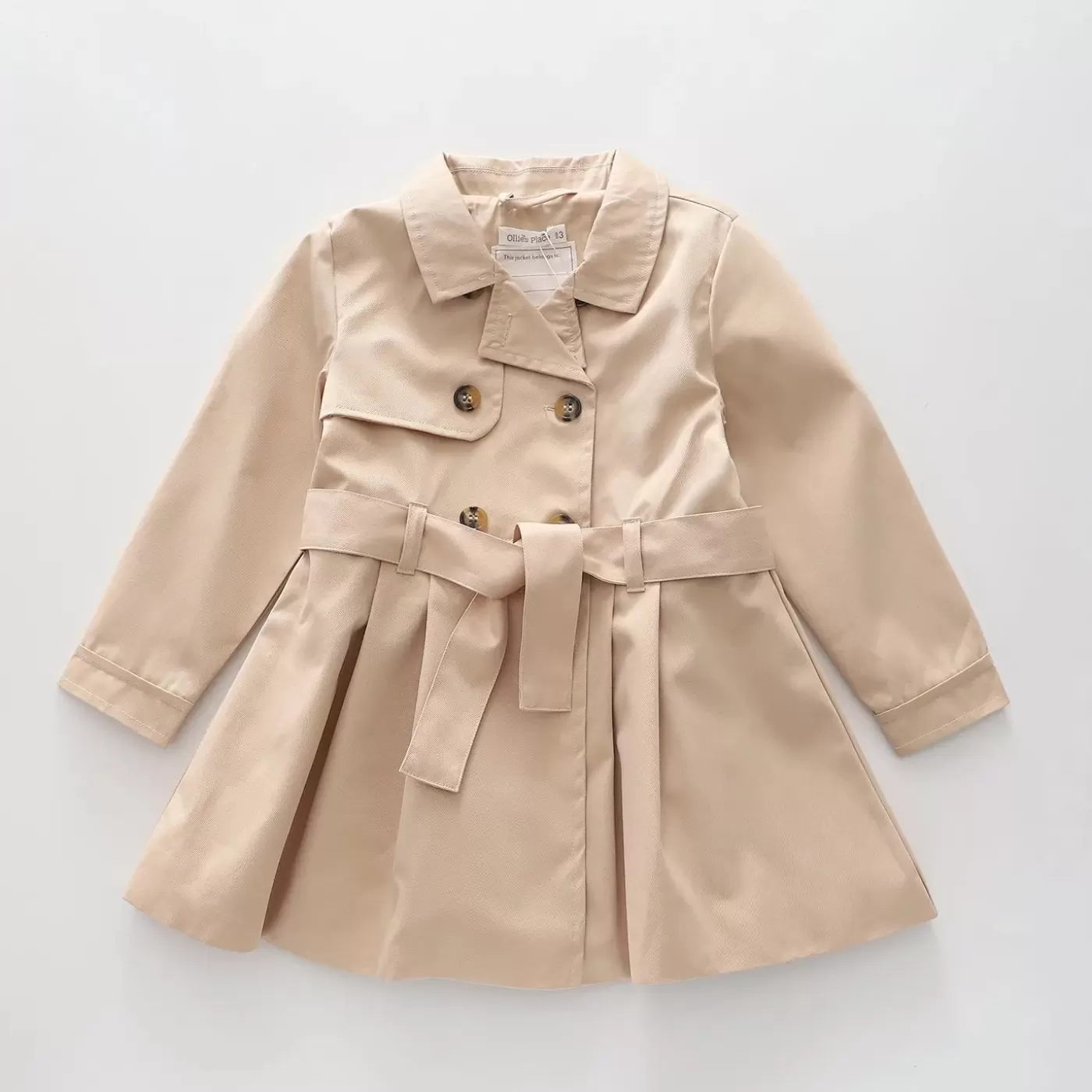 Ollies Place Beige, Junior Girls Trench Coat< Jackets & Outerwear