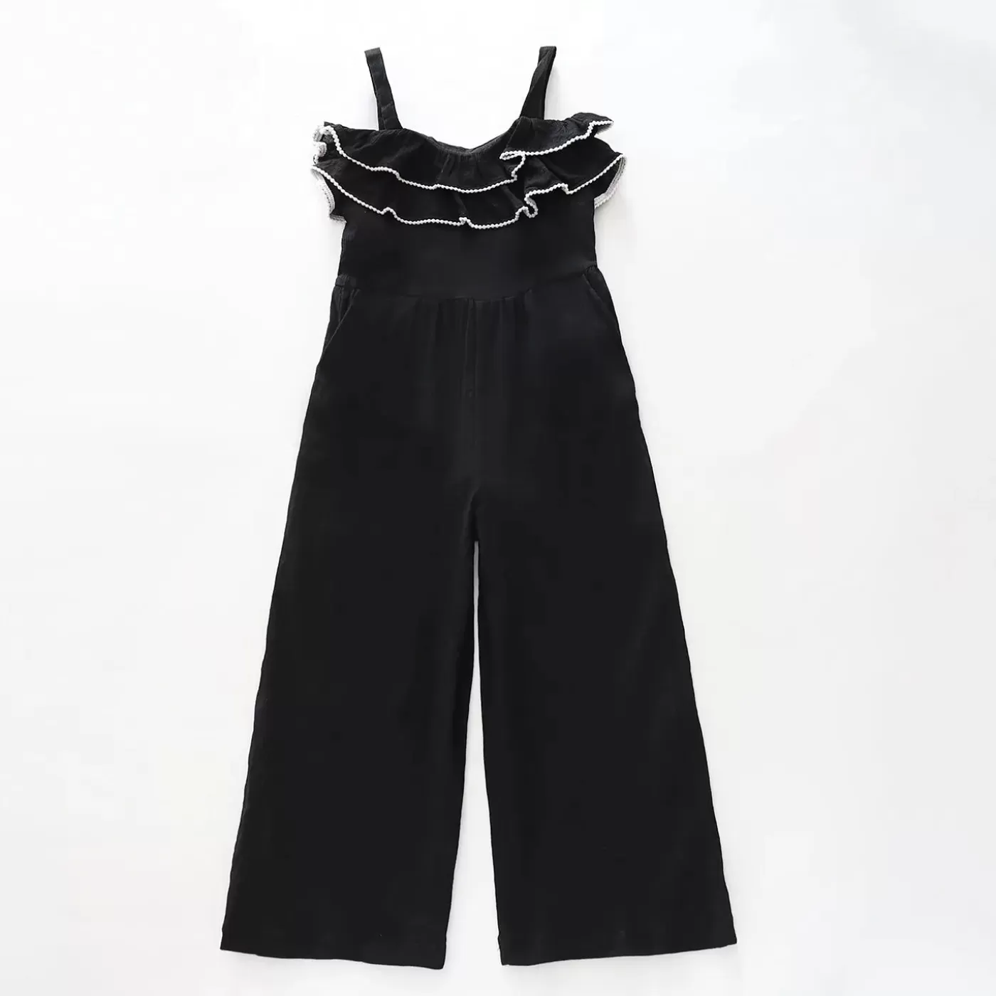 Ollies Place Black Ruffle Jumpsuit< Overalls & Jumpsuits | 6 Year