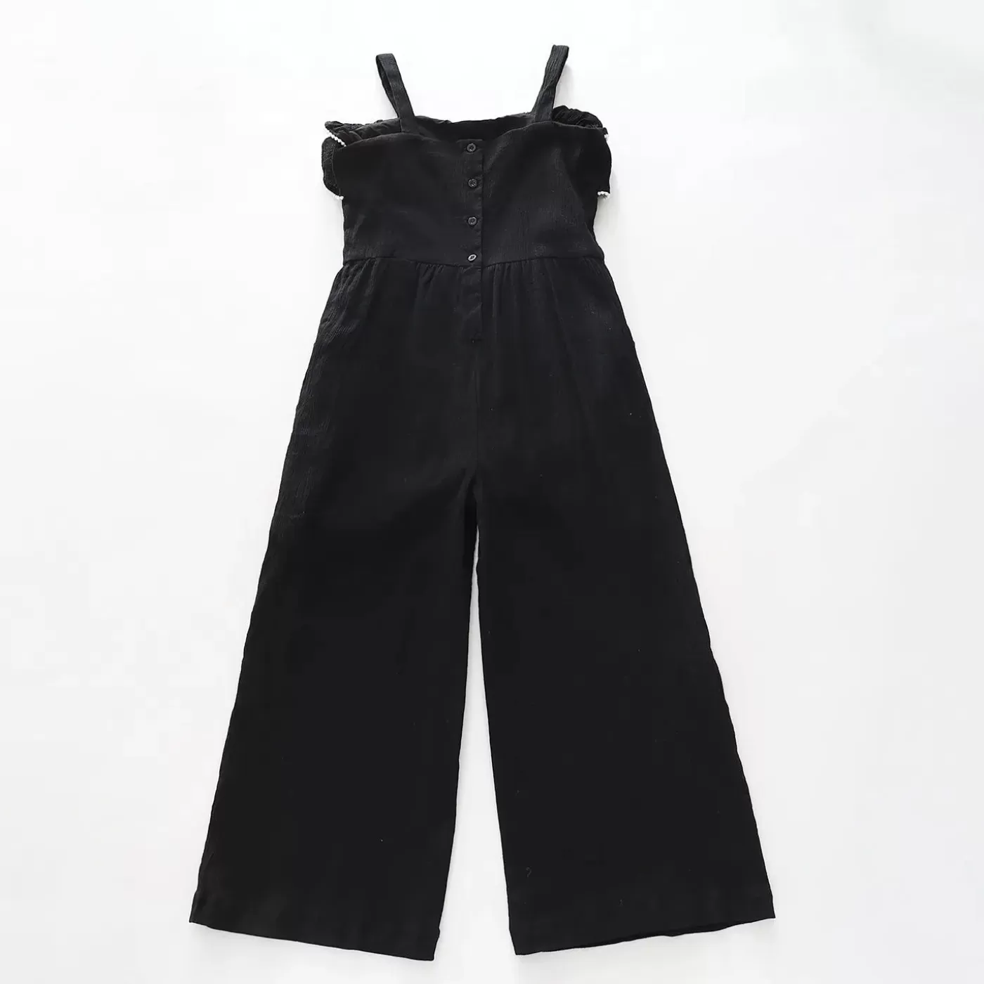 Ollies Place Black Ruffle Jumpsuit< Overalls & Jumpsuits | 6 Year