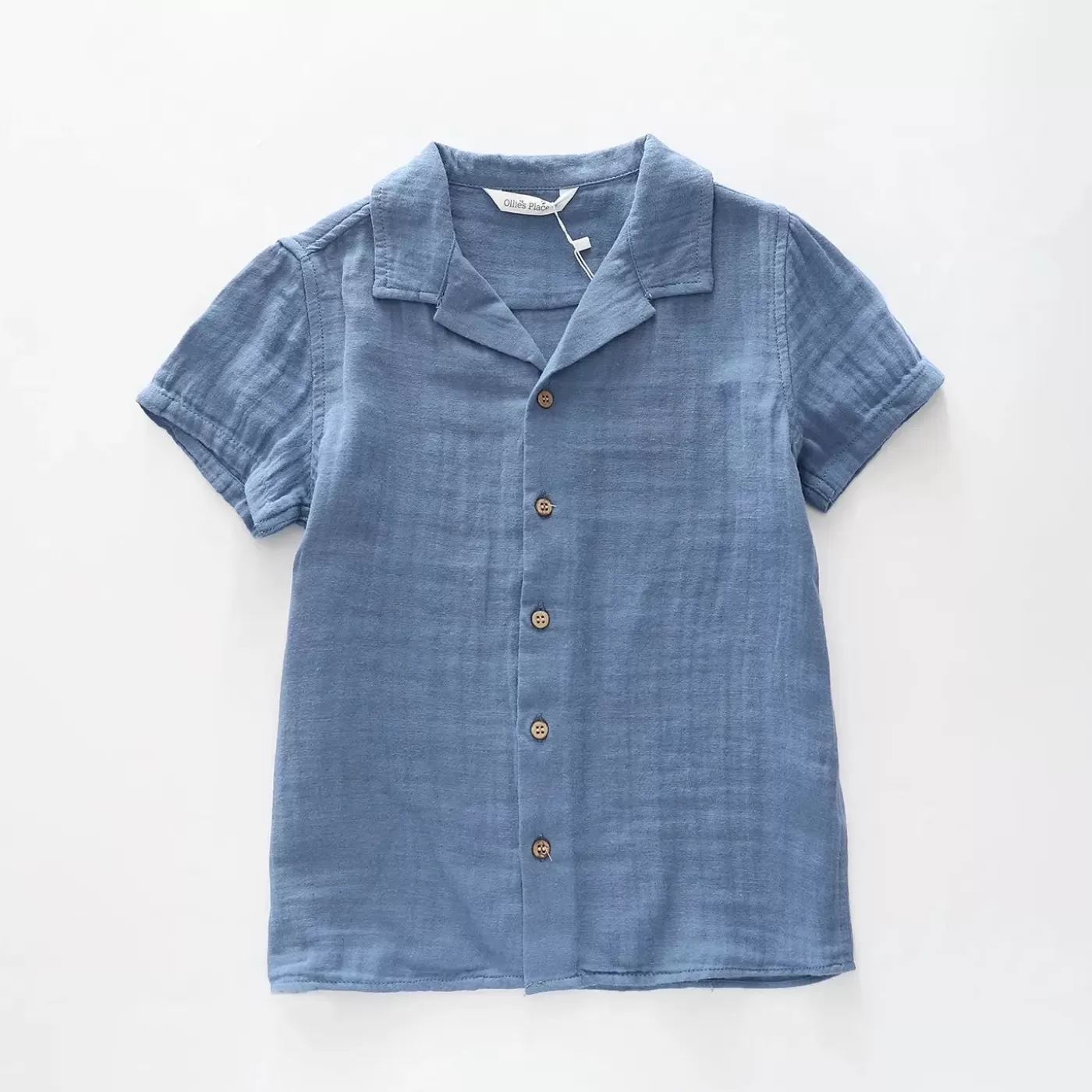 Ollies Place Blue Cheesecloth Shirt<BOY Shirts