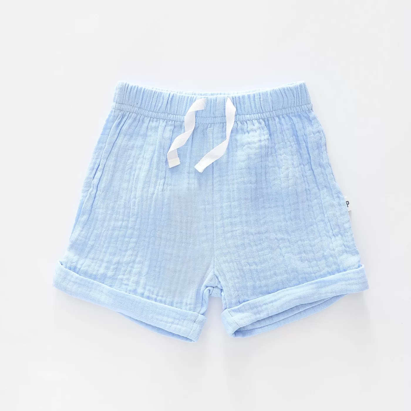 Ollies Place Blue Cheesecloth Shorts<BOY Shorts