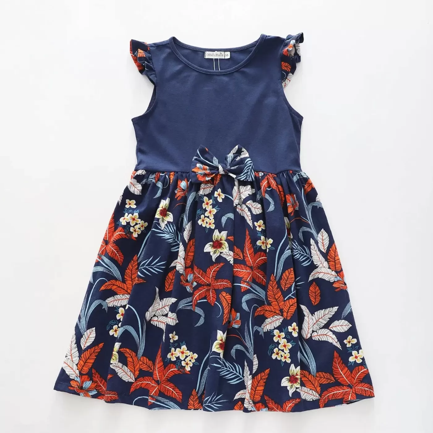 Ollies Place Blue Florals, Older Girls Day Dress< Dresses