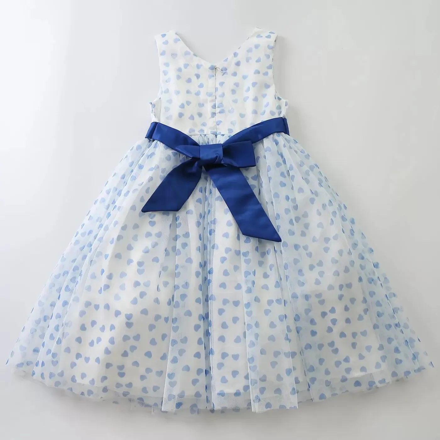 Ollies Place Blue Heart Print Tulle Dress< Party & Formal | Party & Formal