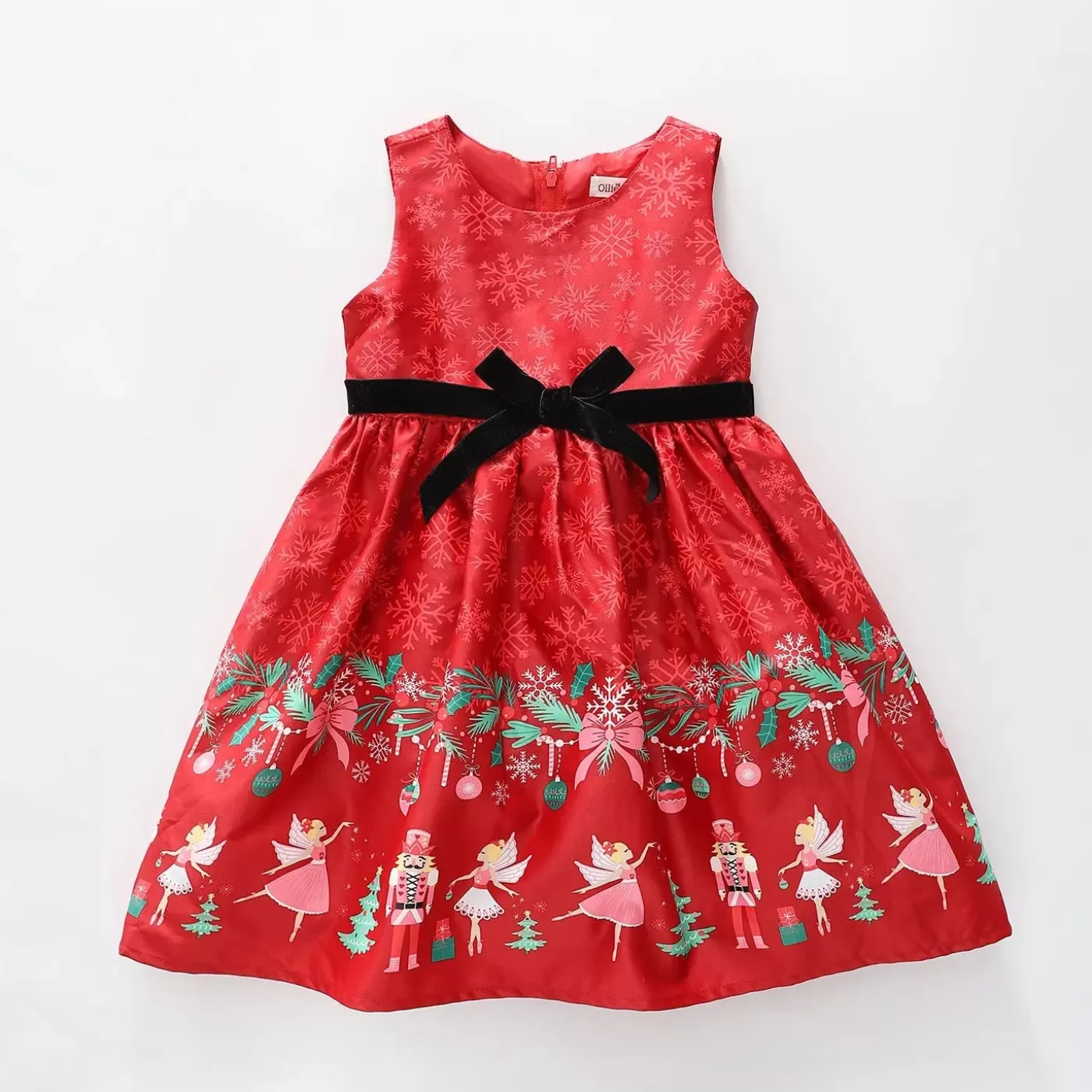 Ollies Place Border Print Christmas Dress< Dresses | 1 Year