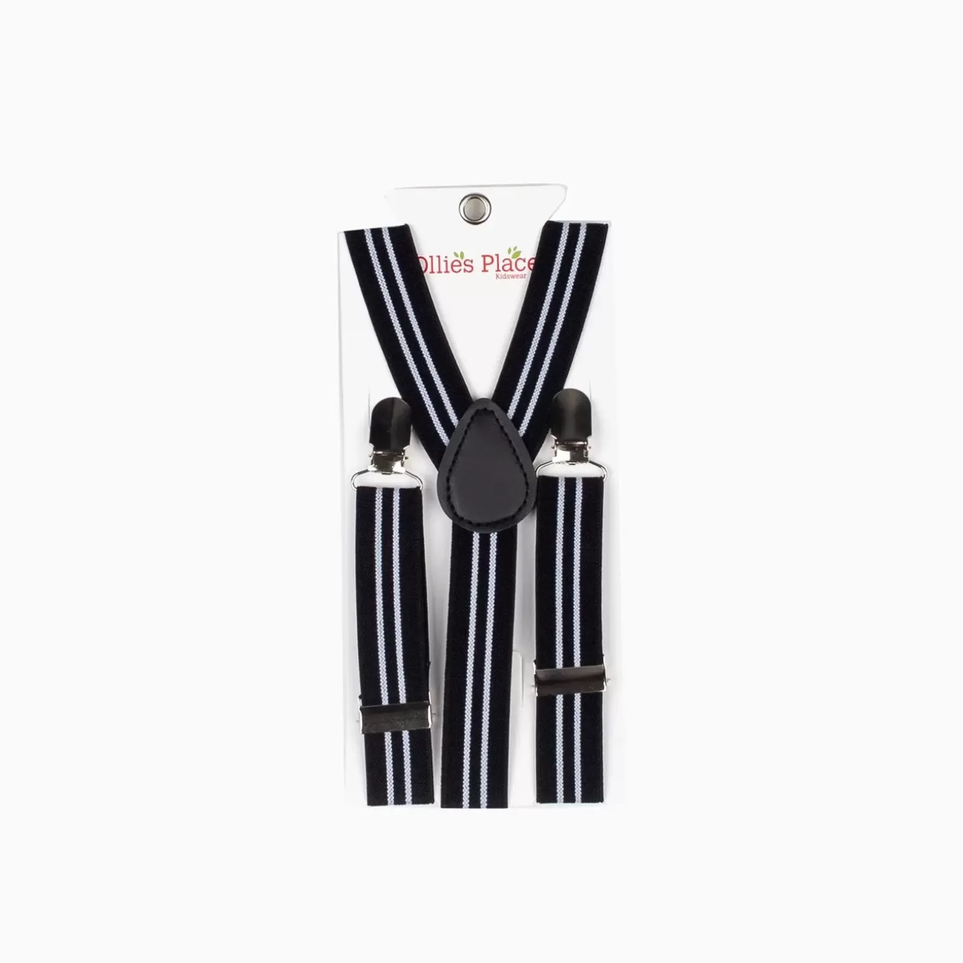 Ollies Place Boy Black & White Stripe Suspenders<BOY Bows, Ties & Suspenders | Accessories