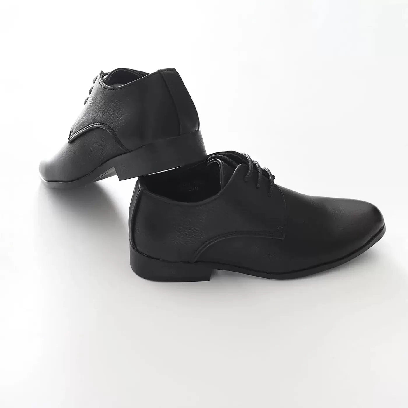 Ollies Place Boys Black Formal Lace Up Shoes<BOY Accessories