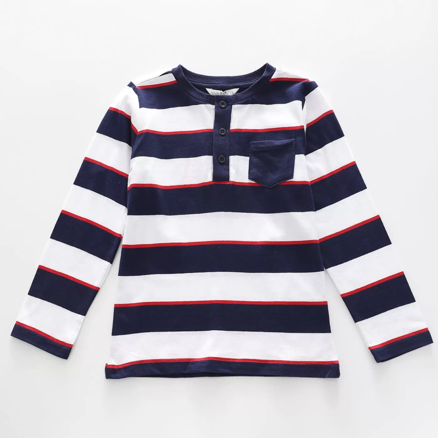 Ollies Place Boys' Blue Stripe Henley Top<BOY T-Shirts, Tops & Polos