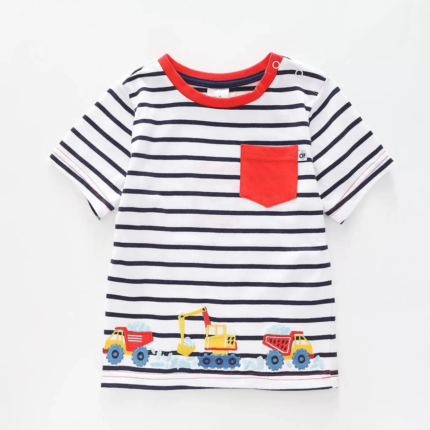 Ollies Place Boys Construction Vehicles Tee<BOY Tops & T-Shirts | 3-6M