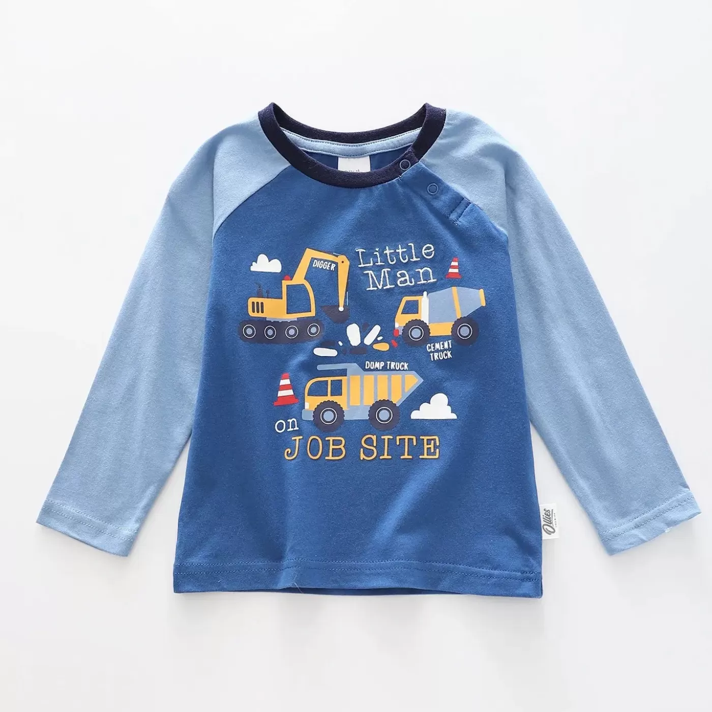 Ollies Place Boys' Diggers Graphic Long Sleeve Tee<BOY Tops & T-Shirts | 3-6M